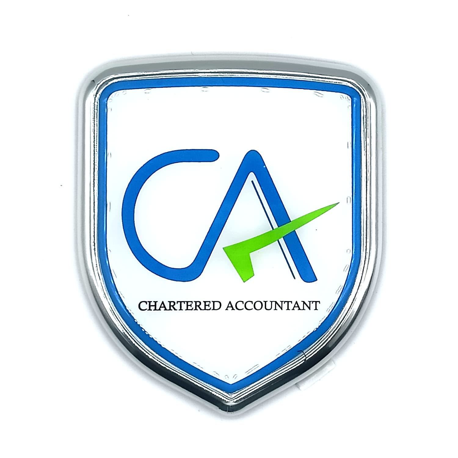 S2S Chartered Accountant 3D Chrome Sticker Emblem Badge Logo For Cars & Bikes-Stumbit Bikes and Cars